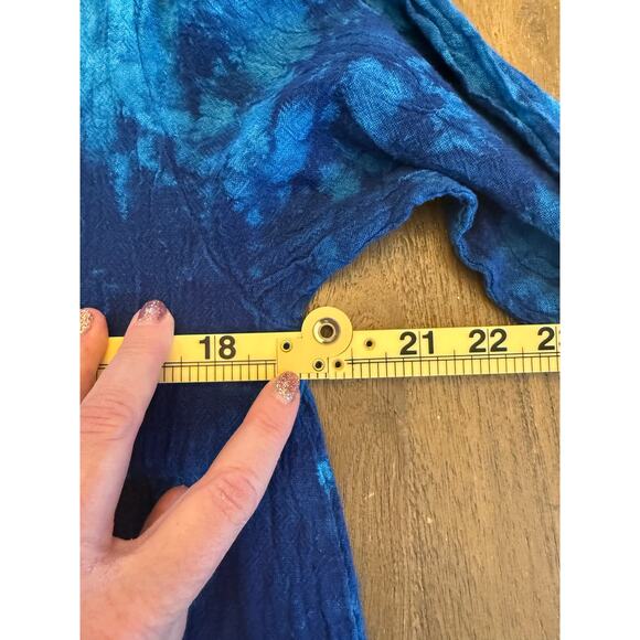 Cotton Ways Blue Art to Wear Lagenlook Top Size Small - Picture 3 of 6